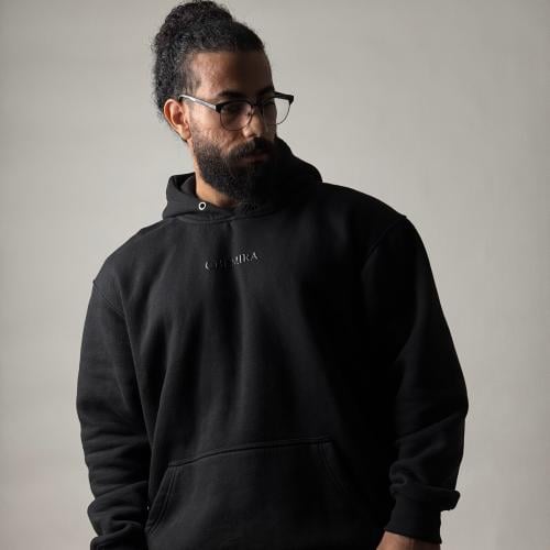 هودي بلوفر (اسود) - Pullover Hoodie (Black)