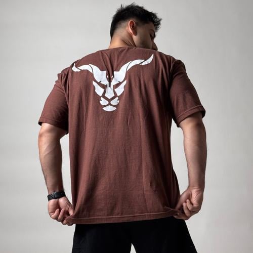 تيشرت جيرسي اوفر سايز (بني) - Jersey oversized T-s...
