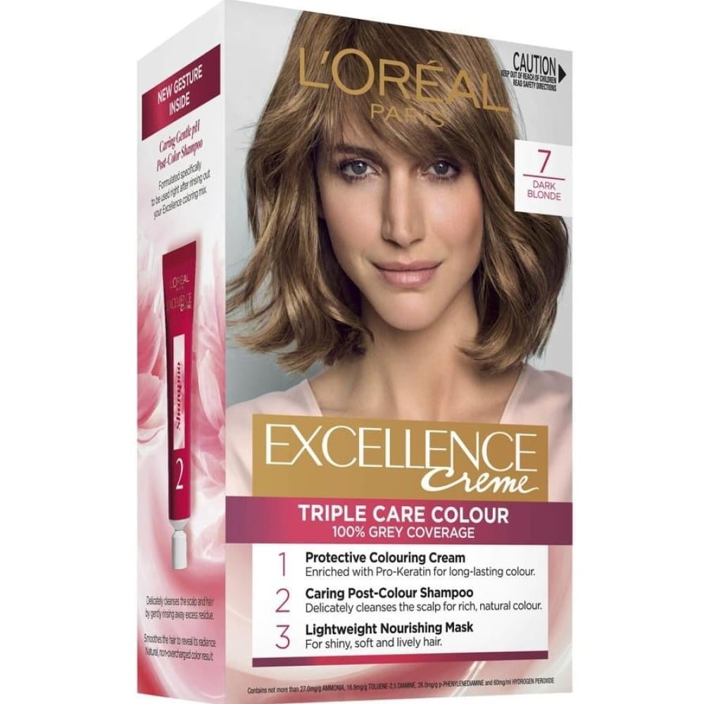 صبغة الشعر اكسلانس كريم لعناية ثلاثية بالشعر من لوريال باريس -  7 اشقر
