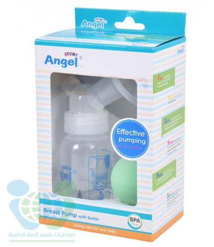 ANGEL BREAST PUMP WITH FEEDING BOTTLE PLASTIC 1 P 16002