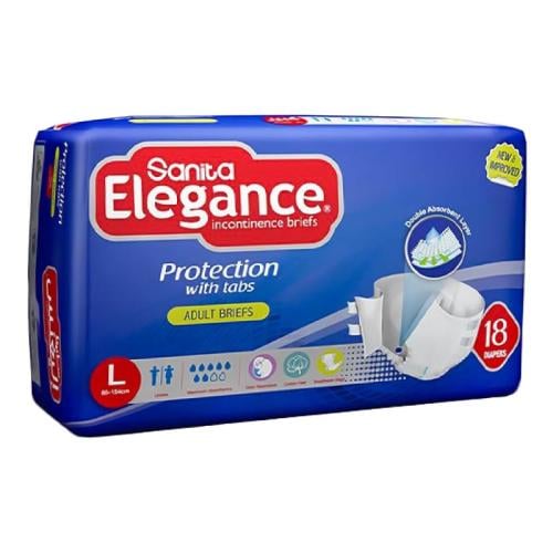 ELIGANCE ADULT DIAPERS L 2*18 PCS