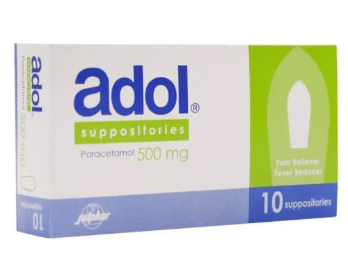 ADOL 500MG 10SUPP