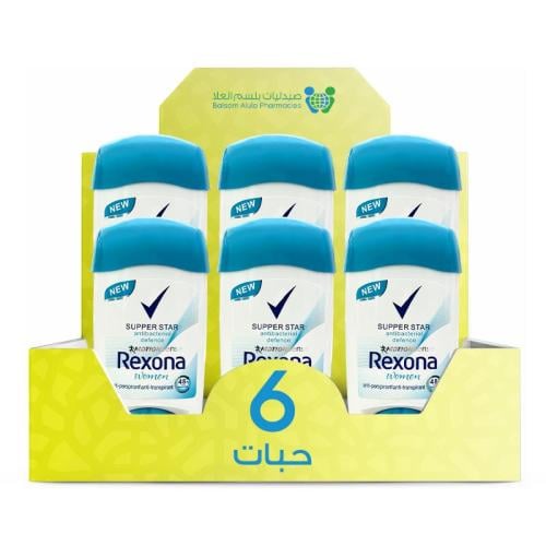 Rexona Motion Sense Superstar Women's Deodorant Stick, Imported, 200ml *6 Sticks | Value Box