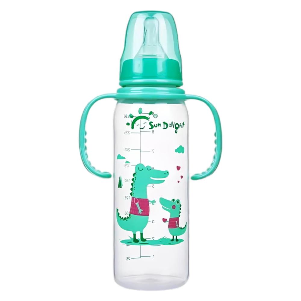 SUN DELIGHT PLASTIC FEEDING BOTTLE WITH DOUBLE HANDLE 250ML 31758