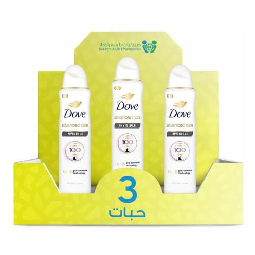 Dove Invisible Dry Women's Deodorant Spray 150ml *3 Pack | Value Box