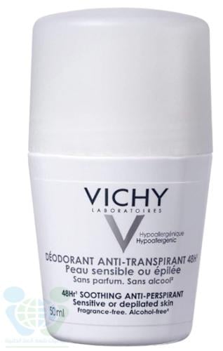 VICHY DEODORANT ROLL SENSITIVE 48 HR 50 ML WHITE