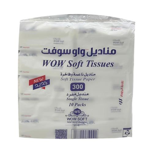 واو سوفت مناديل 10*300 حبة