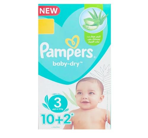 PAMPERS DIAPERSS .. 3.. 12 PCS