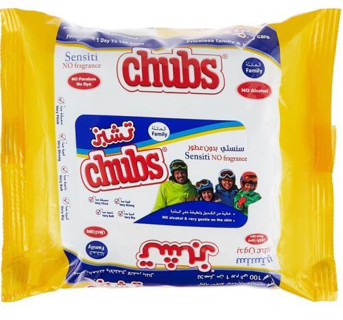 CHUBS FAMILY WIPES SENSITI NO FREGRANCE 20 PCS