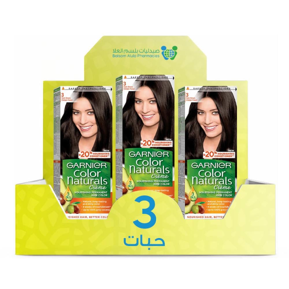 Garnier Hair Dye 3 Dark Brown *3 Pack | Value Box