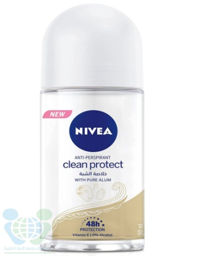 NIVEA DEODORANT ROLL WOMEN CLEAN PROTECT WITH ALUM 50 ML
