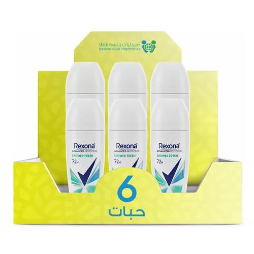 Rexona Shower Fresh Women's Roll-On Deodorant 50ml *6 Pack | Value Box