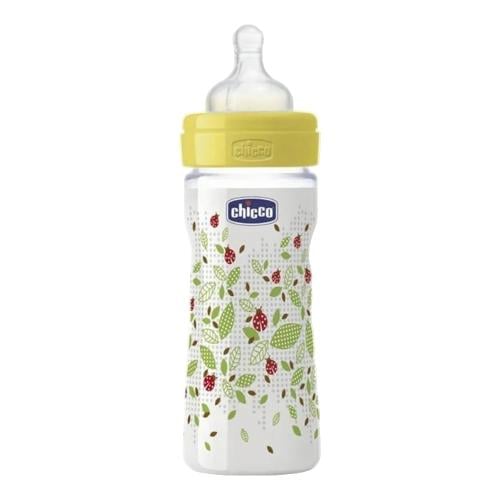 CHICCO FEEDING BOTTLE PLASTIC 250ML GREEN