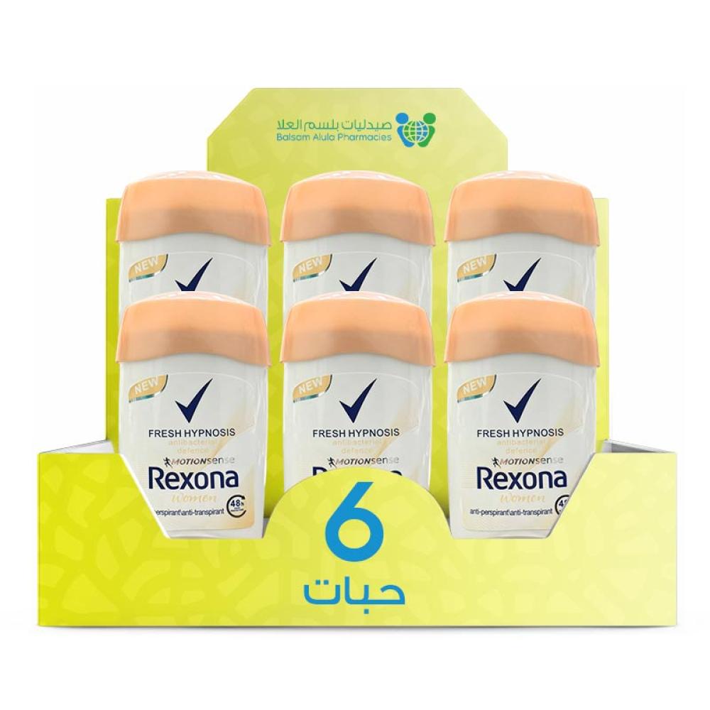 Rexona Motion Sense Deodorant Stick for Women, Fresh Hypnosis, Imported, 200ml *6 Sticks | Value Box
