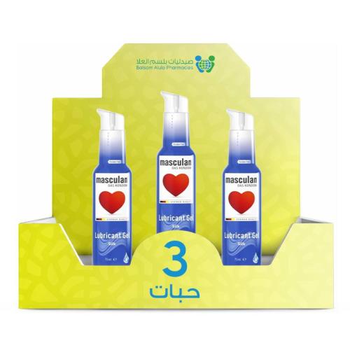 Masculan Silk Gel Lubricant 75ml *3 Pack | Value Box