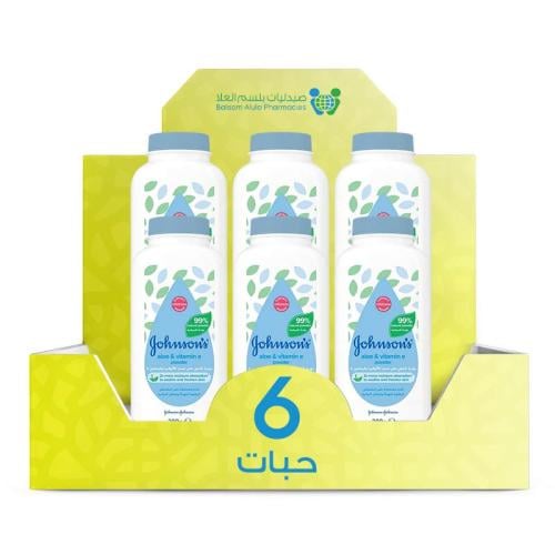 Johnson's Baby Powder with Aloe Vera and Vitamin E 200g * 6 tablets | Value Box