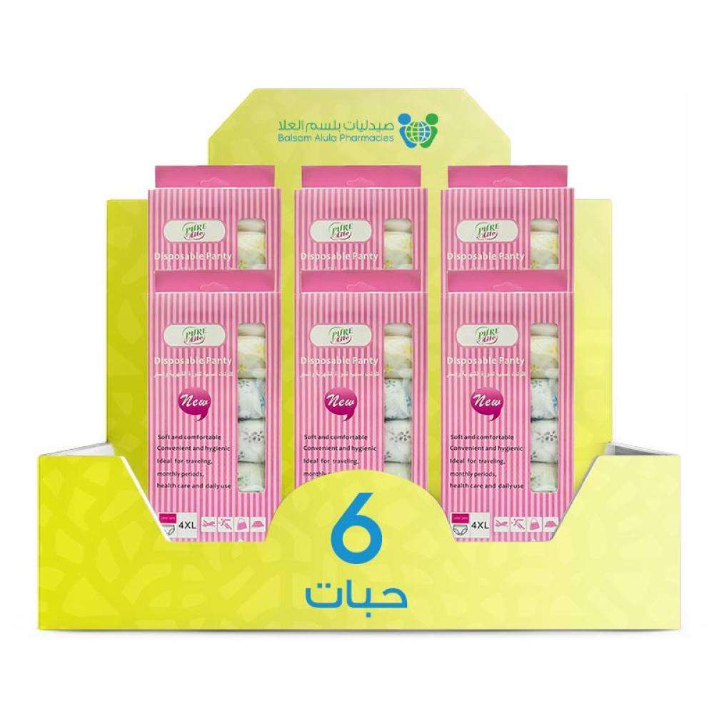 Pure Life Women's Panties 4XL *6 Pack | Value Box