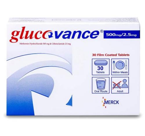 GLUCOVANCE 500MG/2.5MG 30TAB