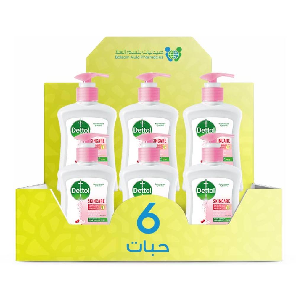 Dettol Hand Wash Skin Care 200ml * 6 Pack | Value Box