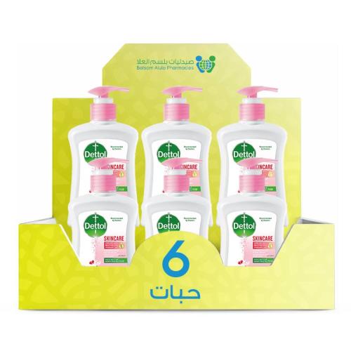 Dettol Hand Wash Skin Care 200ml * 6 Pack | Value Box
