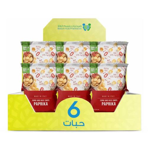 Italian Snack Paprika Corn & Rice Flakes 70g * 6 Packs | Value Box