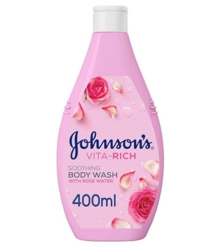 JOHNSON VITA RICH BODY WASH WITH ROSE WATER 400 ML