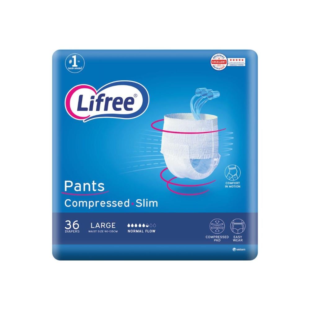 LIFREE ADULT  PANTS MEGA L...3CUPS.. 2*36 PCS