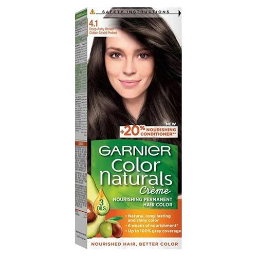 GARNIER HAIR DYE COLOR NATURALS DEEP ASHY BROWN 4.1