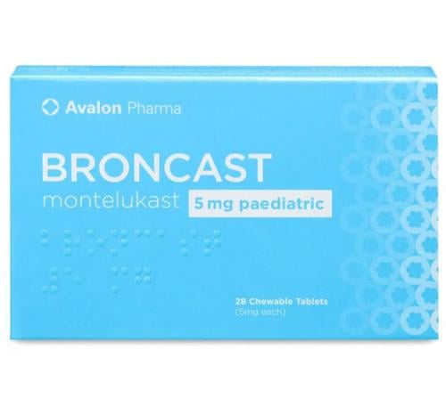 BRONCAST 5MG 28 CHEWABLE TAB