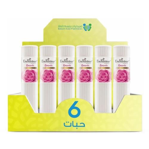 Enchanteur Romantic Powder Body Mist 125g * 6 Pieces | Value Box