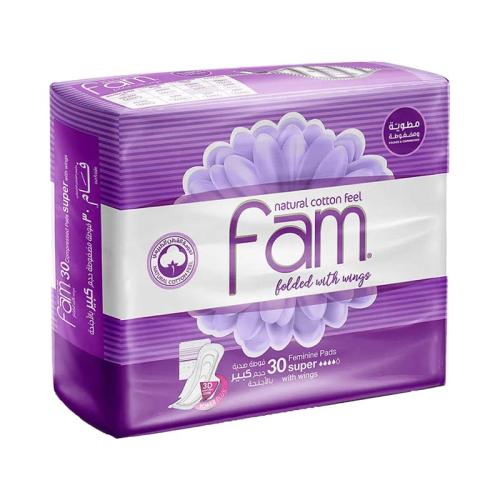 FAM PADS  LARGE WITH WINGE FOLDED COMPRESSED 8*30 PCS