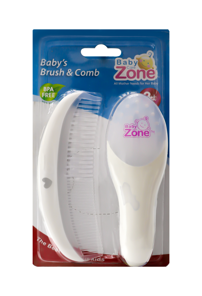 BABY ZONE HAIR BRUSH AND COMB 8451