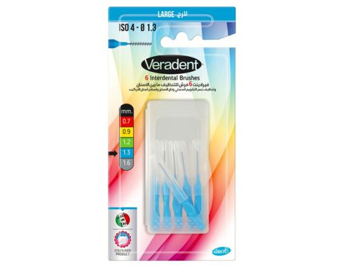 VERADENT TOOTHBRUSH ORTHODONTIC INTERDENTAL ULTAFINE 6 PCS
