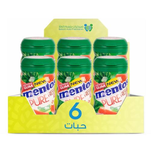 Mentos Pure Fresh Watermelon Gum 50 Pieces * 6 Pieces | Value Box