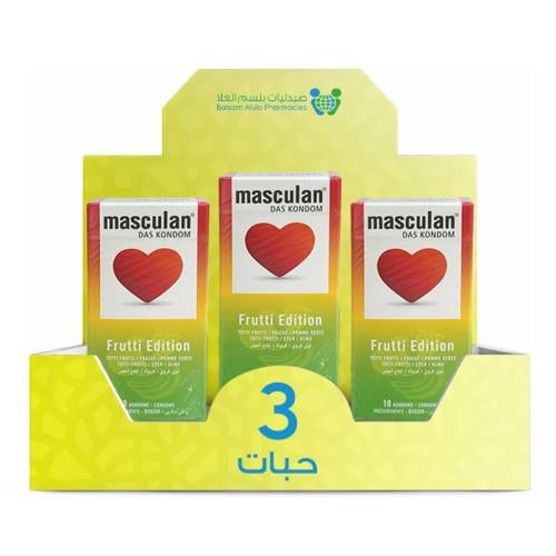 Masculan Condoms Mixed Fruits *3 Pack | Value Box
