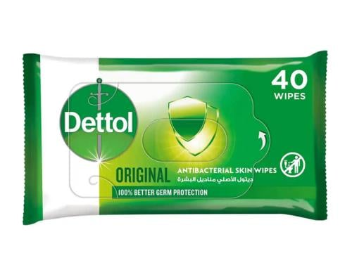 DETTOL WIPES ANTIBACTERIAL ORIGINAL 40 PCS