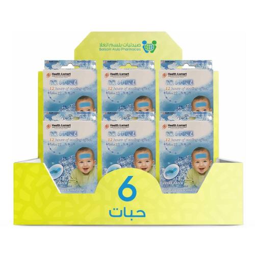 Dr. Cole Fever-Reducing Gel Compresses for Children and Adults, 5 Compresses * 6 Pieces | Value Box
