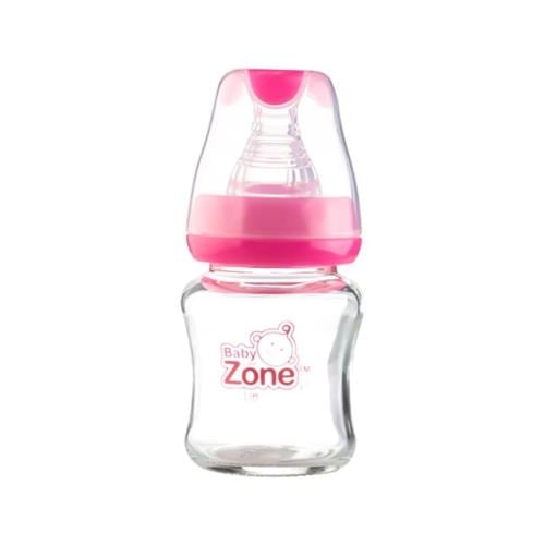 BABY ZONE FEEDING BOTTLE GLASS 60ML 8528