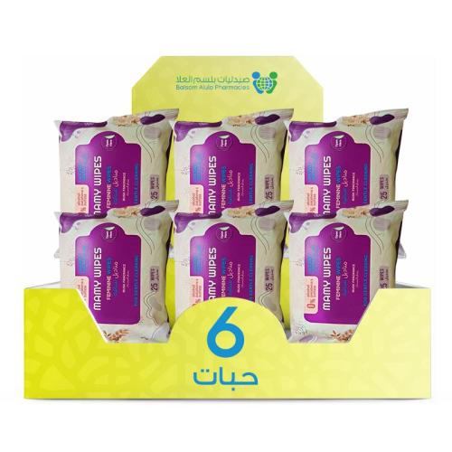 Mami Feminine Tissues with Musk, 25 tissues * 6 packs | Value Box