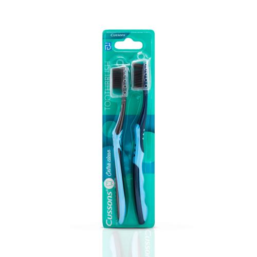 CUSSONS TOOTHBRUSH SOFT DOUBLE PACK BLACK BRISTLE NO 5140-5145