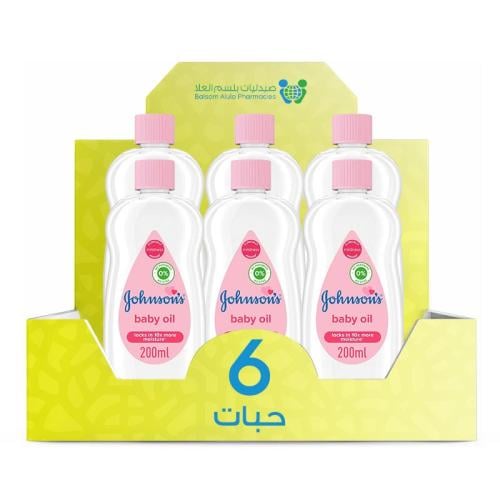 Johnson's Baby Oil 200ml * 6 Bottles | Value Box