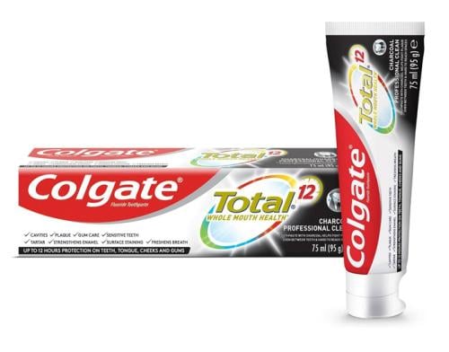 COLGATE TOOTHPASTE TOTAL 12 HOUR PROTECTION CHARCOAL 75ML