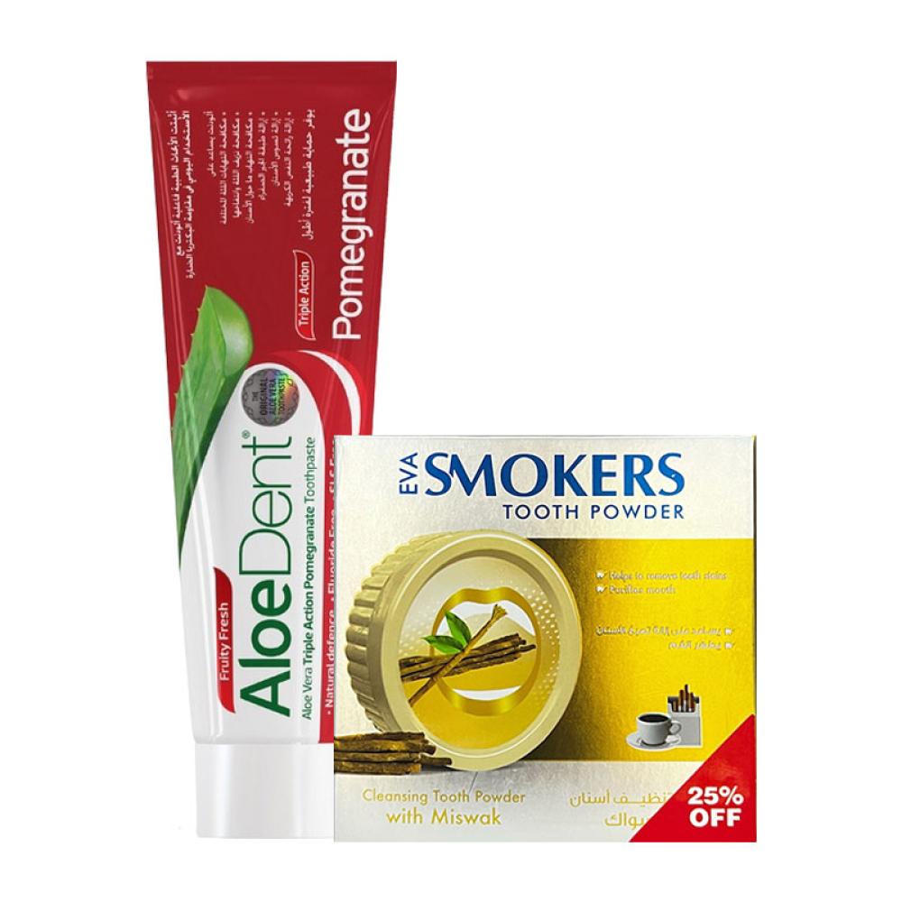 S.O ALOEDENT TOOTHPASTE+EVA SMOKER POWDER