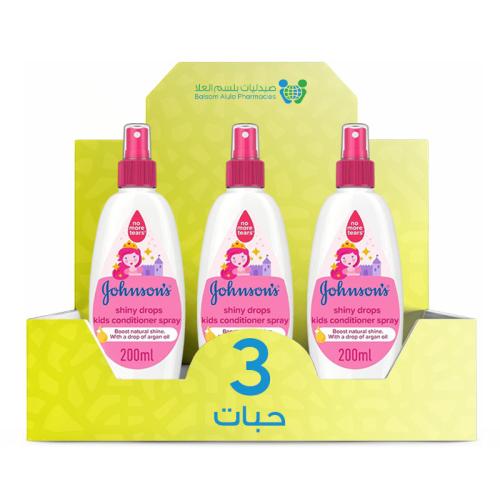 Johnson's Baby Conditioner Shiny Drops Spray 200ml *3 Pack | Value Box