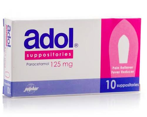 ADOL 125 MG 10 SUPP