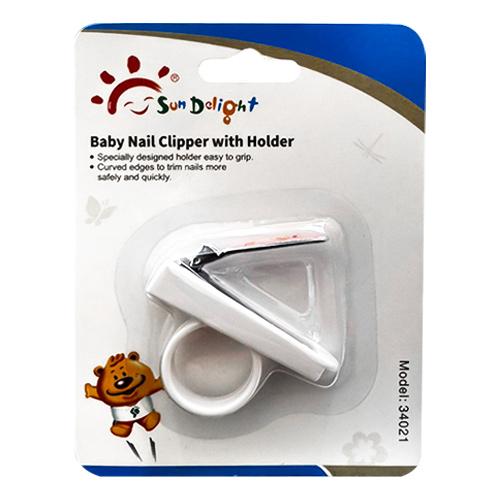 SUN DELIGHT BABY NAIL CLIPPER WITH HOLDER 34021