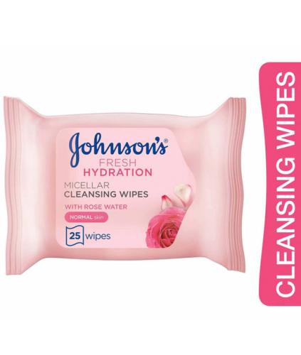 JOHNSON MAKEUP REMOVAL WIPES FOR DRY SKIN 25 WIPES