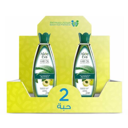 Aloe Eva Hair Oil with Aloe Vera and Dabur Amla Extract 300ml *2 Bottles | Value Box