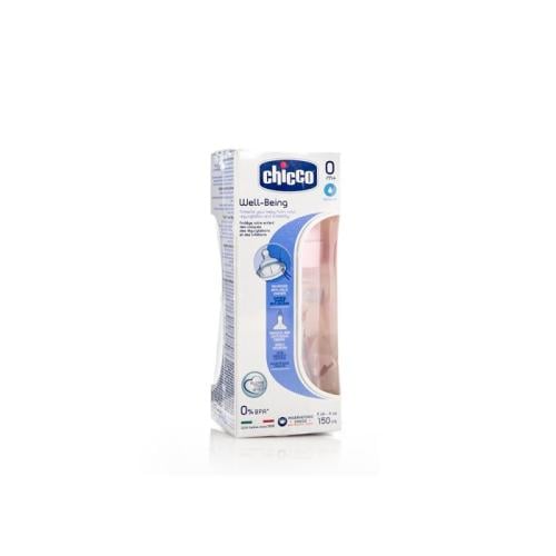 CHICCO FEEDING BOTTLE PLASTIC 150ML PINK
