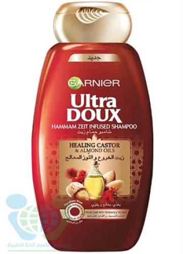 ULTRA DOUX HAIR SHAMPOO HEALING CASTOR AND ALMOND OILS 600 ML